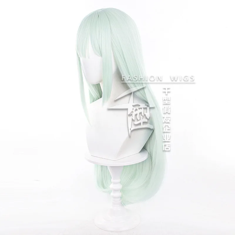 High Quality Mutsumi Wakaba Cosplay Wig Anime BanG Dream! Mortis Cosplay Wigs Women Long Light Green Cos Wig Heat Resistant Cap