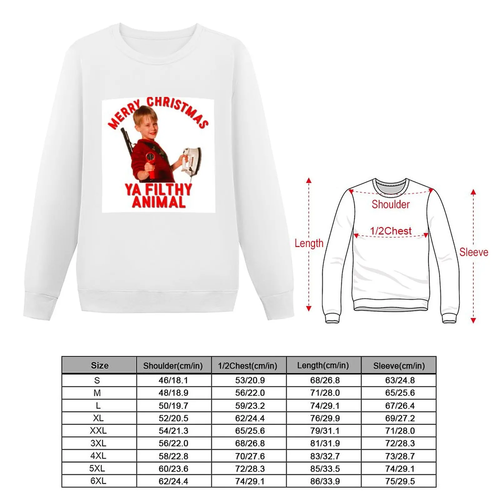 Merry Christmas Ya Filthy Animal Sweatshirt men's winter sweater tracksuits new sweatshirts