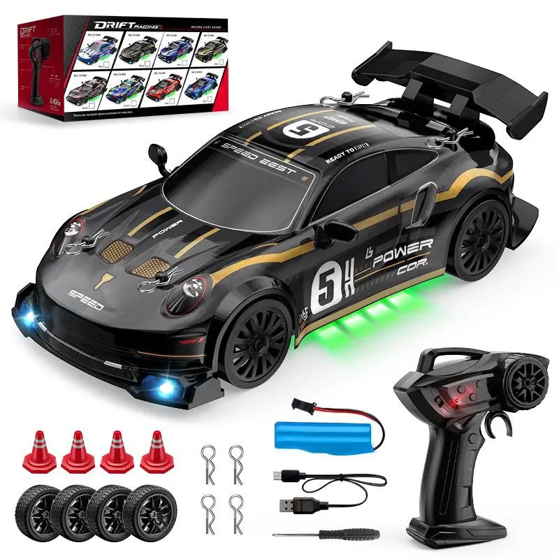 DWi  1/24 Scale Remote Control Drift Car 4WD Racing Vehicle High Speed LED Lights Kids Toys Multiplayer Game Gifts For Children