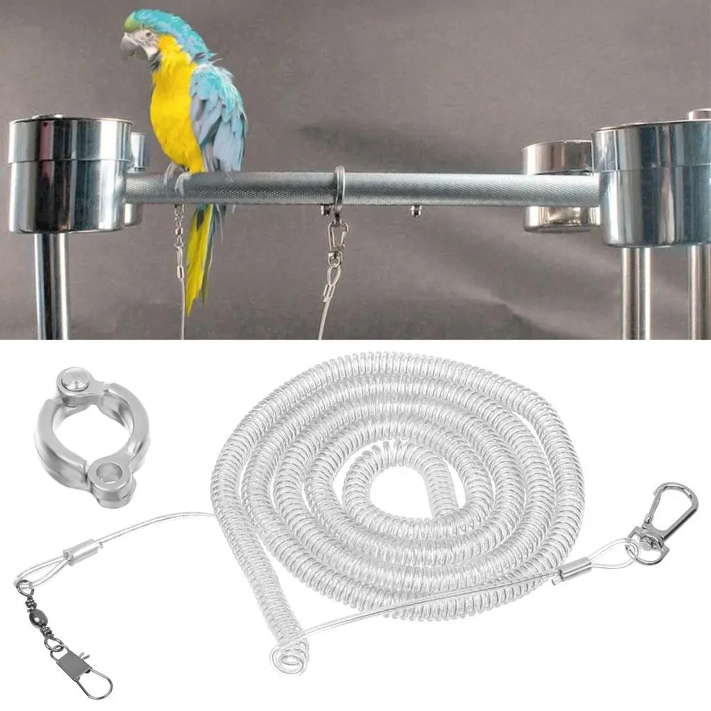 Bird Training Harness Macaw Ultra-light Flexible Rope Anti-bite Leg Ring Parrot Bird Flying Training Leash