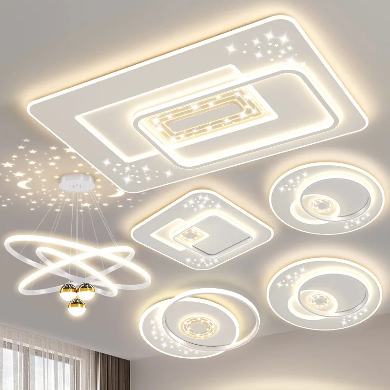 high-end starry sky top, creative living room lampshade, minimalist atmosphere master bedroom light decorative lampshade