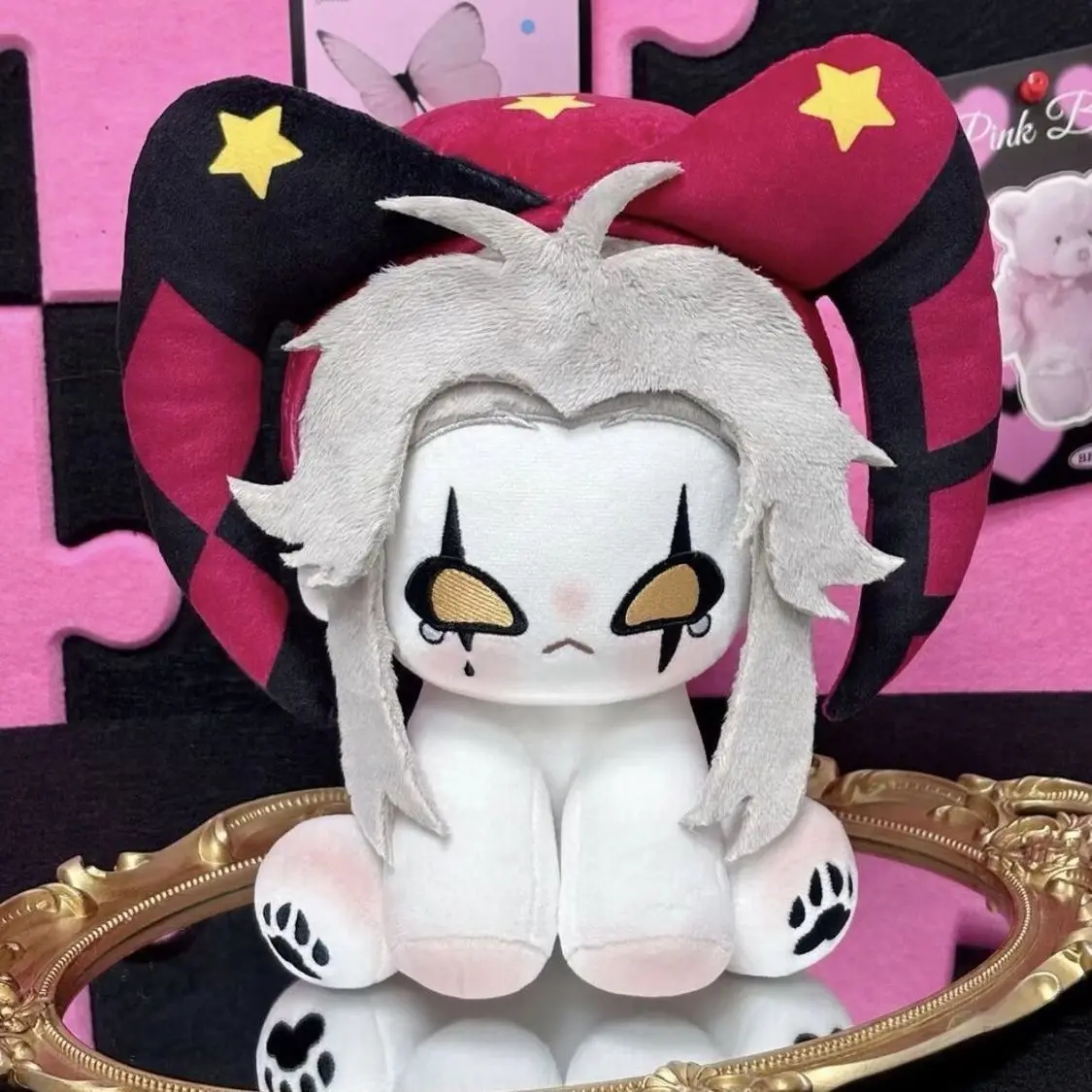 

Stuffed 20cm/40cm Freak Circus Pierrot Cosplay Plush Doll Body Dress Up Clothes Cotton Toy Collection Kids Adults Birthday Gifts