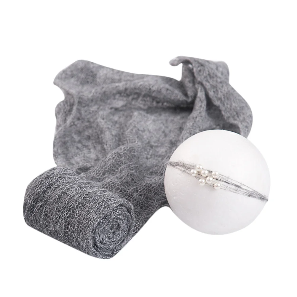 رمادي موهير الطفل ملفوفة القماش رائعتين الرضع التصوير الدعائم مريحة غطاء الرأس التقاط الصور الطفل صور الدعائم