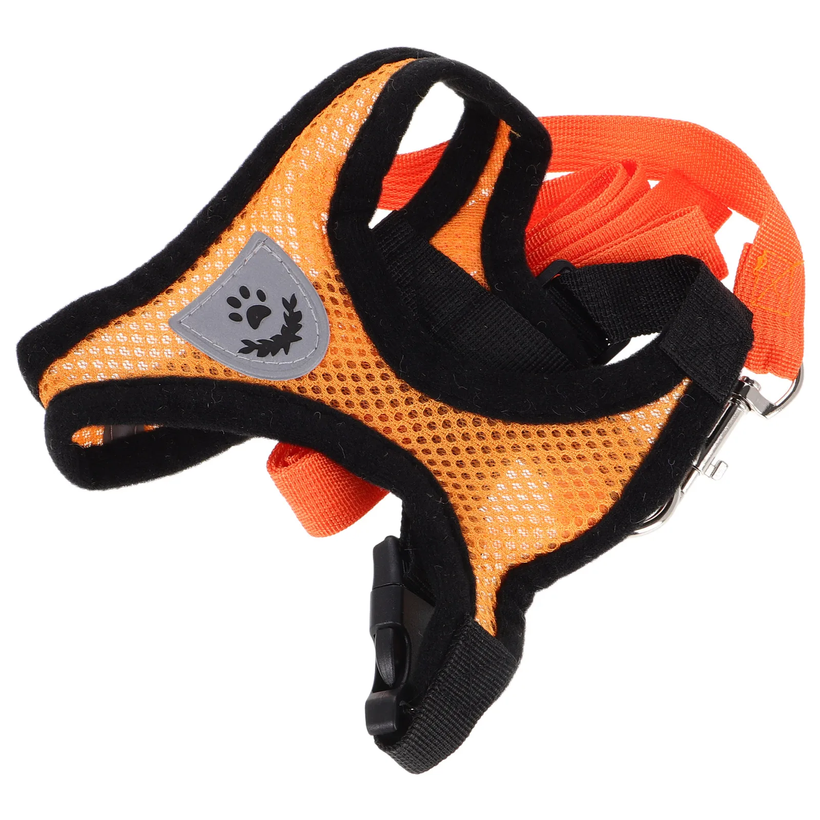 

Mesh Cat Harness Pet Halter Harness Vest with Padded Panels for Small Medium Cats Dogs Size S (Orange)