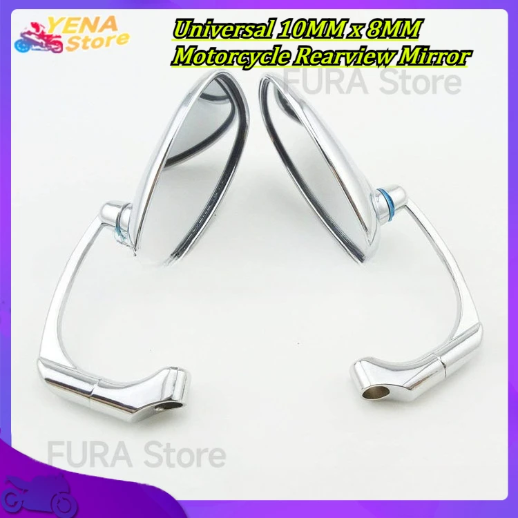 

Universal 10MM8MM Motorcycle Rearview Mirror with 360° Adjustable Handlebar End Mirror - Electroplated Motorcycle Accessories