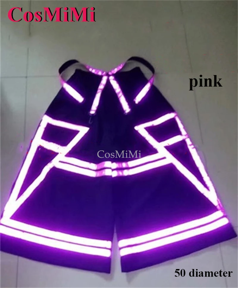 CosMiMi موضة الأصلي درع شبح الرقص السراويل AUS شافل فات السراويل مستقيم الساق السراويل مشرق تأثير عاكس بنطلون