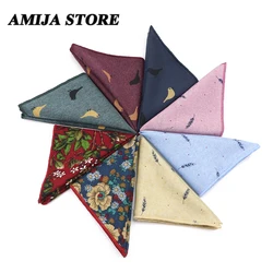 Nieuwe Katoenen Pochet Voor Man Casual Vogelveren Zakdoek Zakdoek Bruiloft Cadeau Super Zachte Heren Tuxedo Pocket Handdoek