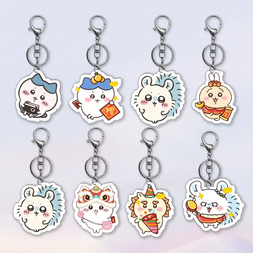 

Diy Popular Anime Creative Acrylic Keychain Q Version Girl Jewelry Cute Cartoons Backpack Pendant Child Holiday Gifts