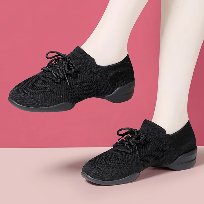 Hot Sale Sports Feature Soft Outsole Breath Dance Shoes Sneakers for Woman Practice Shoes Modern Dance Jazz Shoes