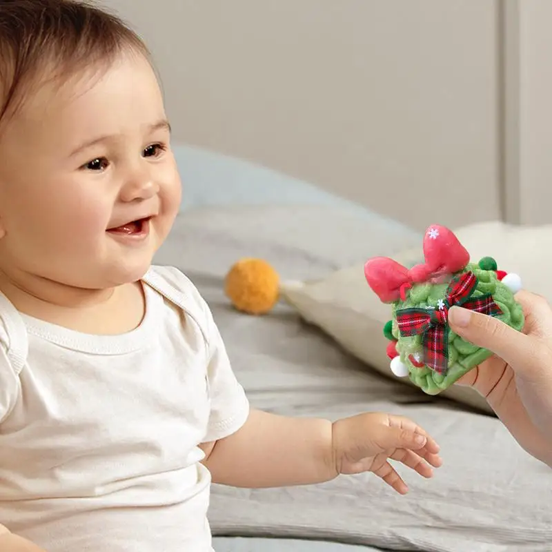 Juguete para apretar de árbol de Navidad, juguetes suaves antiestrés, juguete antiestrés para aliviar el estrés, lindos juguetes de rebote lento para niños y adultos