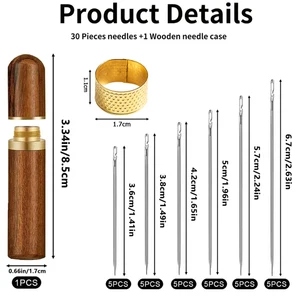 Lỗ bên hông mù bằng thép không gỉ kim, kim già, may tay, may ghim, tự làm nhà, tự xâu Máy may bán hàng chính - 5