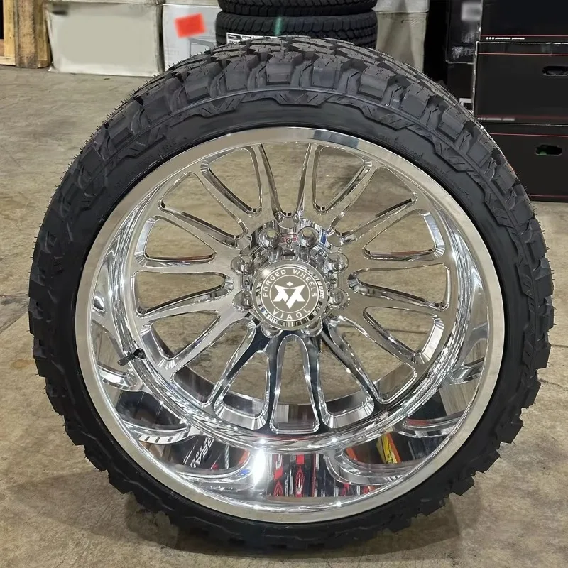 【2026】Viaol Forged Truck Wheels Deep Dish 8x170 6x5.5 8x180 6x139.7 8x6.5 Chrome Rim 24x12 22x14 24x14 26x14 Fit For Ford F250 F