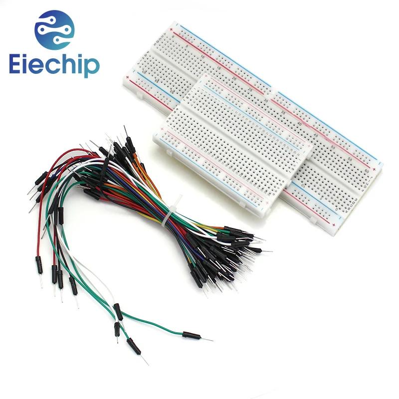 MB102 400 830 Tie Points Solderless PCB Breadboard Jumper Wire Dupont Line DIY Mini Test Protoboard Kit