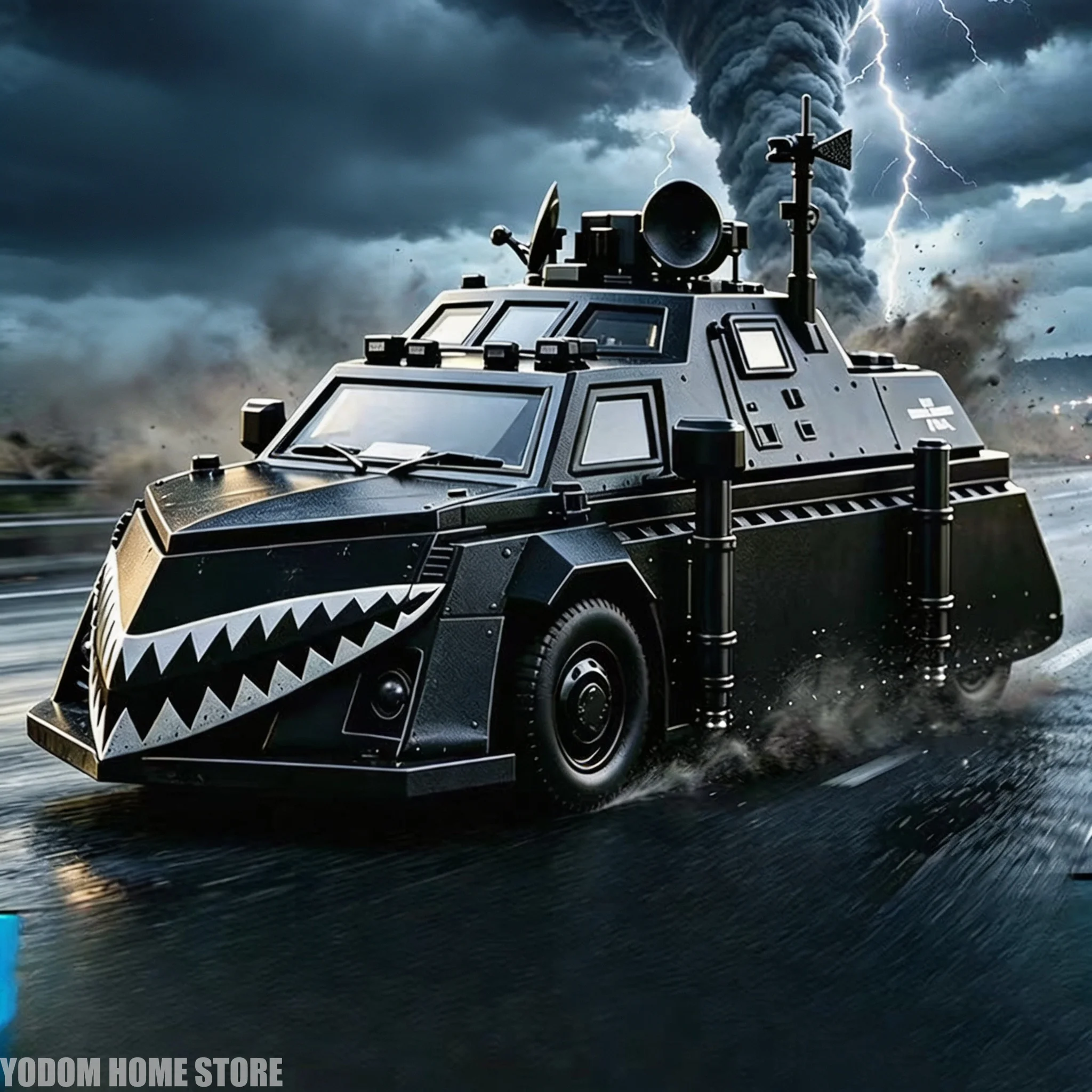 Clown TIV2 Storm Chasing Car 3D Printed Intercept Vehicle Model Desk Decor Home Accessory Gift for Kids Toy Collectible