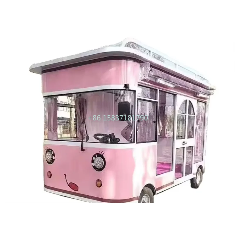 Commercial Street Mobile Dining Car Premium DOT CE Certified Electric Mobile Dining Car Snack Tea Cotton Candy Vending Cart