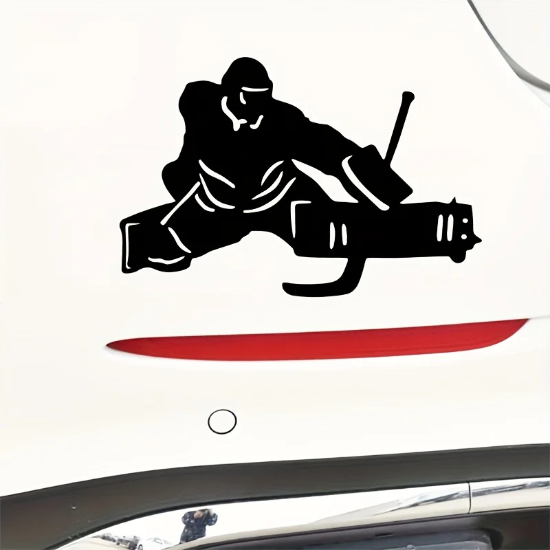 

1Pc Ice Hockey Goalie Pattern Waterproof Vinyl Sticker For Car Exterior Decor