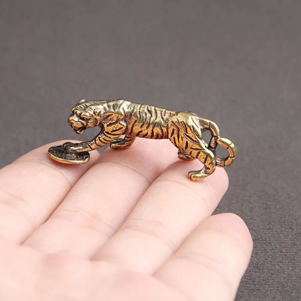 2 Pcs Tiger Hang Decor Animal Jungle Animals Keychain Cartoon Decorative Keyring Bag Pendant