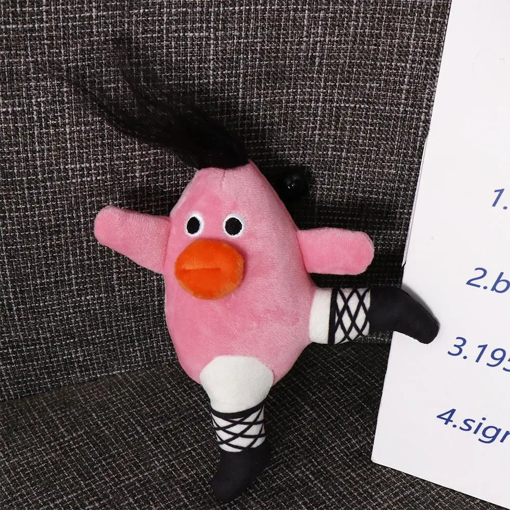 LLavero de felpa con boca de salchicha de algodón PP, llavero de muñeca de tela con ojos grandes y esponjosos, colgante de muñeca fea Ins de dibujos animados
