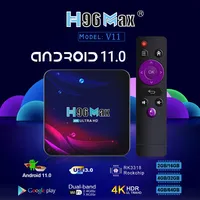 H96 Max V11 Smart TV BOX Android 11.0 4-core Rockchip 3318 4K Google 3D Video BT4.0 4K Media Player Set Top BoxGlobal Edition