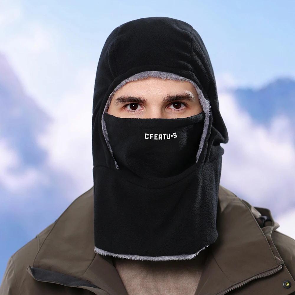 

Winter Warm Balaclava Face Mask Windproof Thermal Ski Headwear with Neck Warmer and Ear Protection Unisex Outdoor Cycling Hat