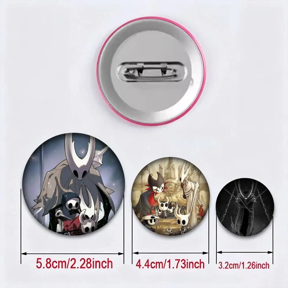 Game H-Hollow K-Knight 25 32 44 58 75mm Badges Personalized Round Brooches Pins Accessory Gift