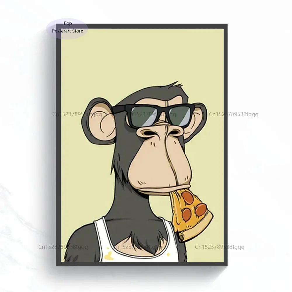 Musk NFT Bored Ape Yacht Club Cartoon Character Poster HD Prints Canvas Painting Wall Art Picture Living Room Home Decor