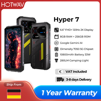 HOTWAV Hyper 7 5G Rugged Phone 10800mAh 6.6'' FHD+ 2K Display Mobile Phone 280LM 64MP Smartphone 8GB 256GB Android 14 Cellphone