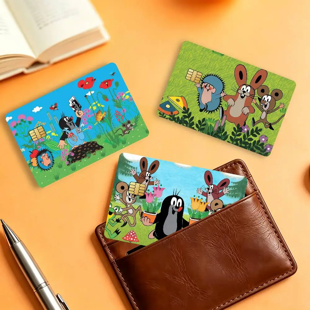 Cute The Little Mole Art Matte Card Stickers For Credit Cards Debit Cards And Transit Cards 4Pcs