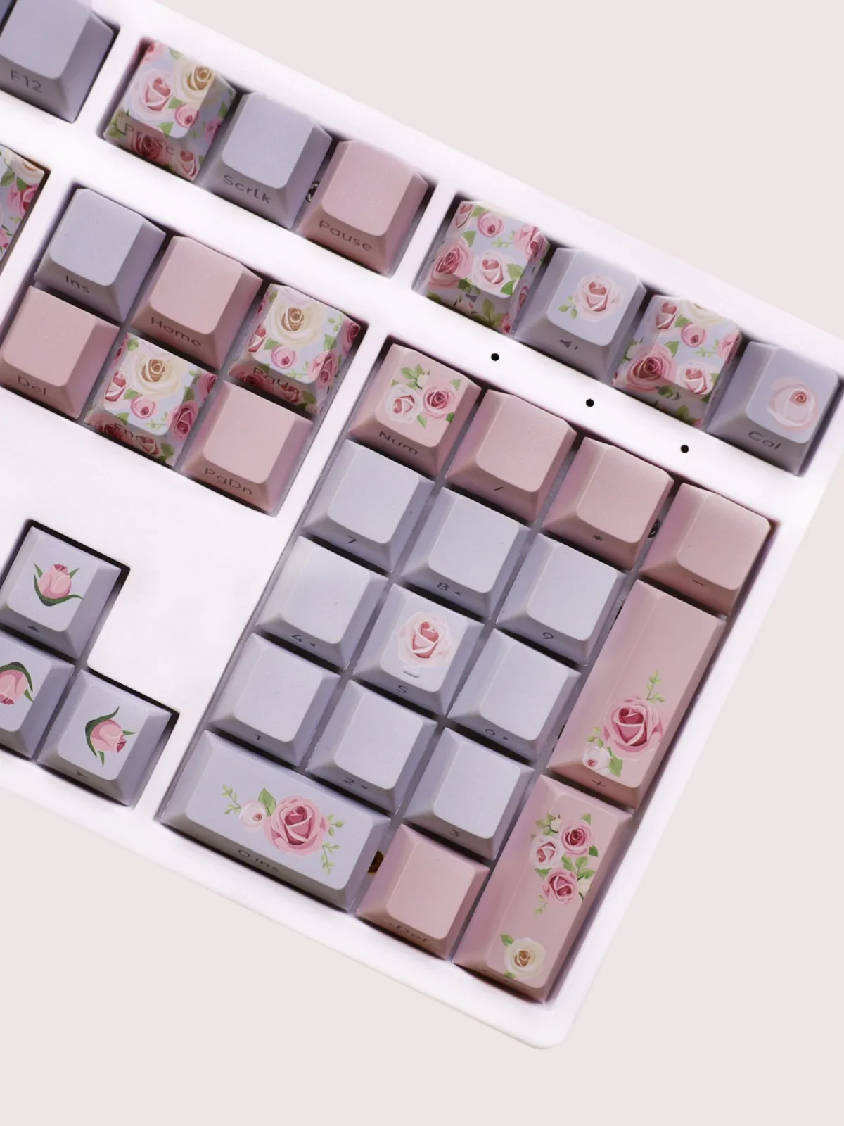 Tema Rosa estilo lindo, altura original PBT keycap 135 teclas para teclado mecánico