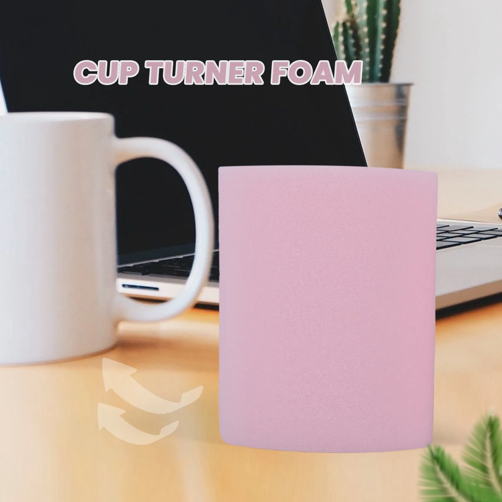 A59T 6 Pcs Cup Turner Foam Tumbler Inserts for 3/4 Inch PVC Pipe Tumbler 10 Oz To 40 Oz Tumblers Crafting (Black/White/Pink)