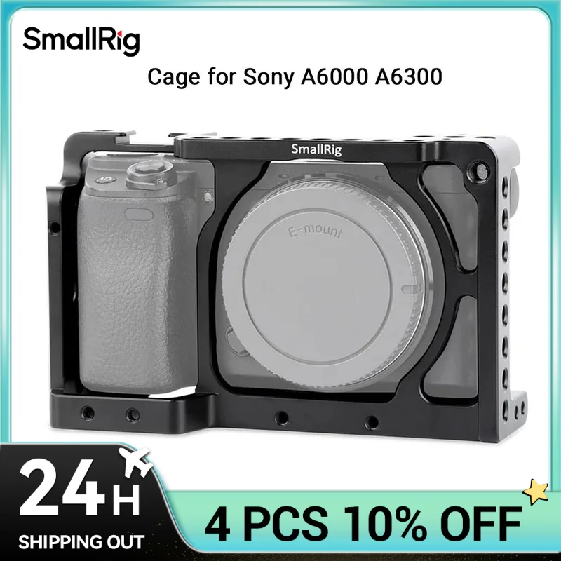 

Клетка для камеры SmallRig только для Sony A6000 A6300 ILCE-6000 NEX7, A6000 клетка с 1/4 "3/8" монтажными точками и холодным башмаком