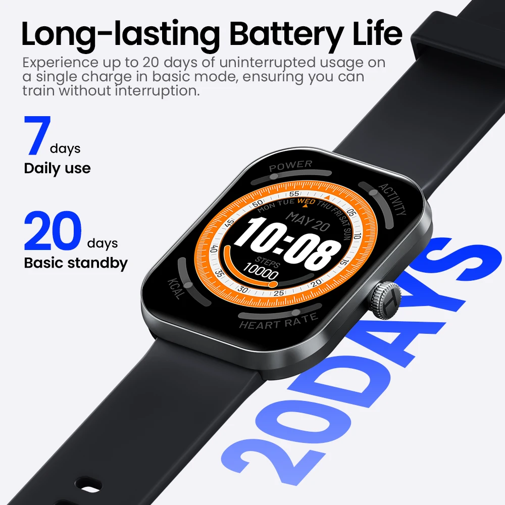 HAYLOU Watch S6 Smartwatch 2.01" HD Display Smart Watch Bluetooth Voice Callings IP68 Waterproof Fitness Tracking Smartwatch - Image 6