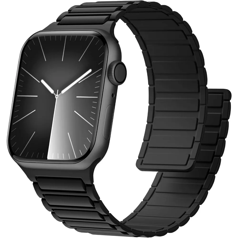 

Силиконовый магнитный ремешок для Apple Watch, спортивный браслет для iWatch Series 9 8 7 6 5 3 SE Ultra 2, 49 мм 45 мм 44 мм 42 мм 41 мм 40 мм