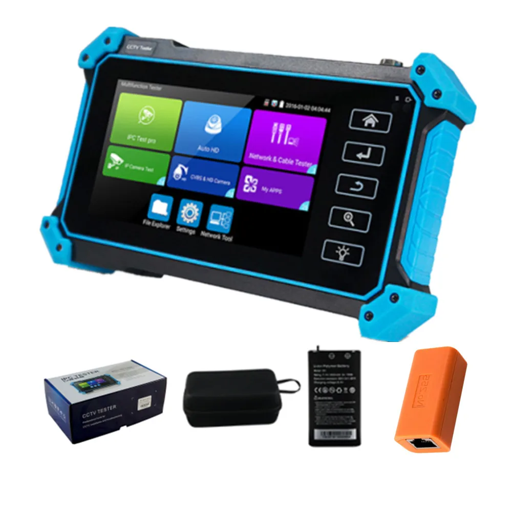 

Тестер видеонаблюдения IPC-5100Plus 8K для камер 8МП AHD CVI TVI, с входами VGA/HDMI, монитор для систем видеонаблюдения, тестер сетевого кабеля