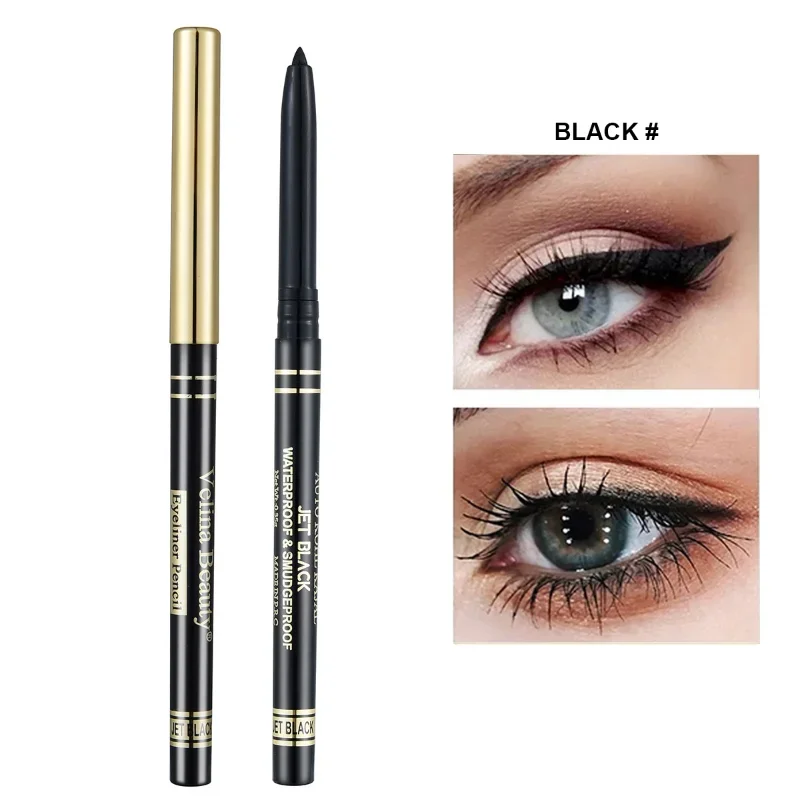 Penna Gel per Eyeliner impermeabile a lunga durata resistente al sudore liscio opaco nero bianco Eyeliner illuminare sdraiato matita per baco da seta occhi trucco