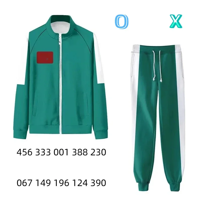 ليو 2025 ألعاب كالاماري الفيلم الكوري 333 222 أزياء تنكرية للكبار بدلة رياضية موحدة سراويل سترة تي شيرت Un ★ ★ ★   كك.