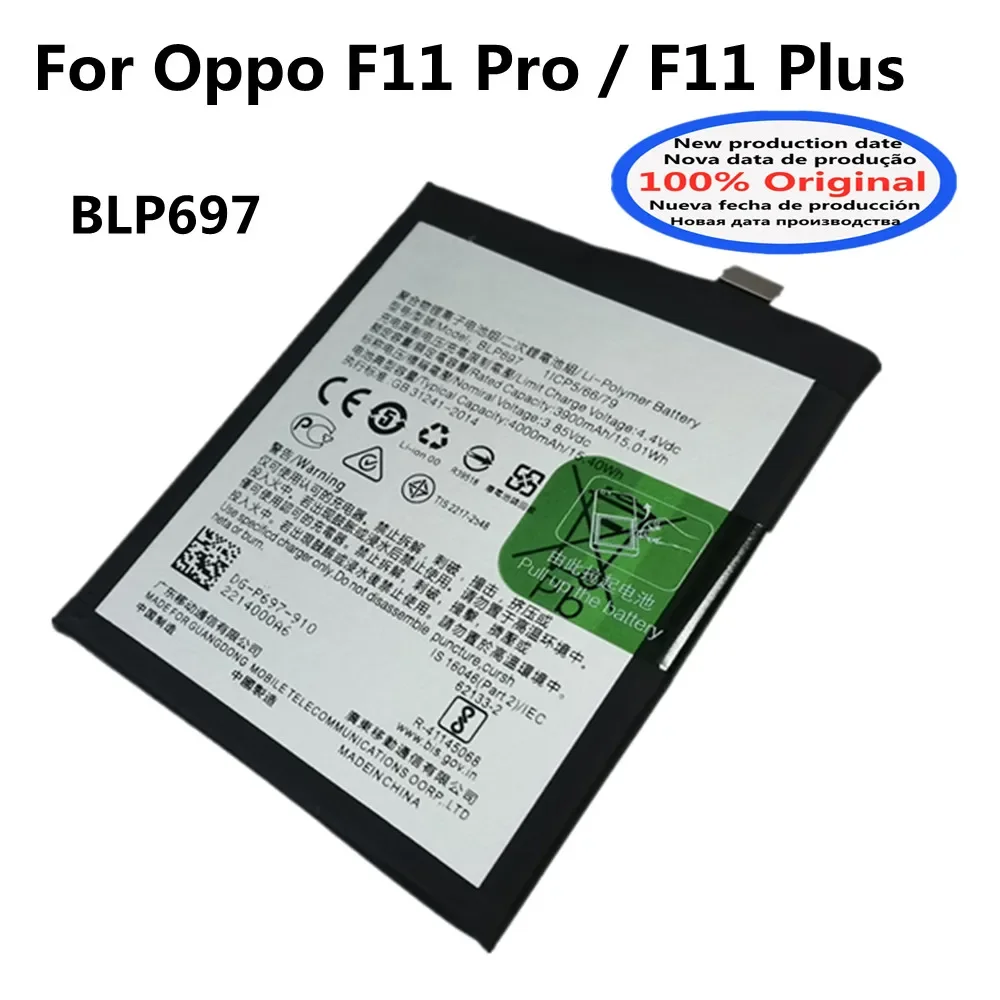 

BLP697 Original Battery 4000mAh For OPPO F11 Pro F11Pro /F11Plus CPH1969