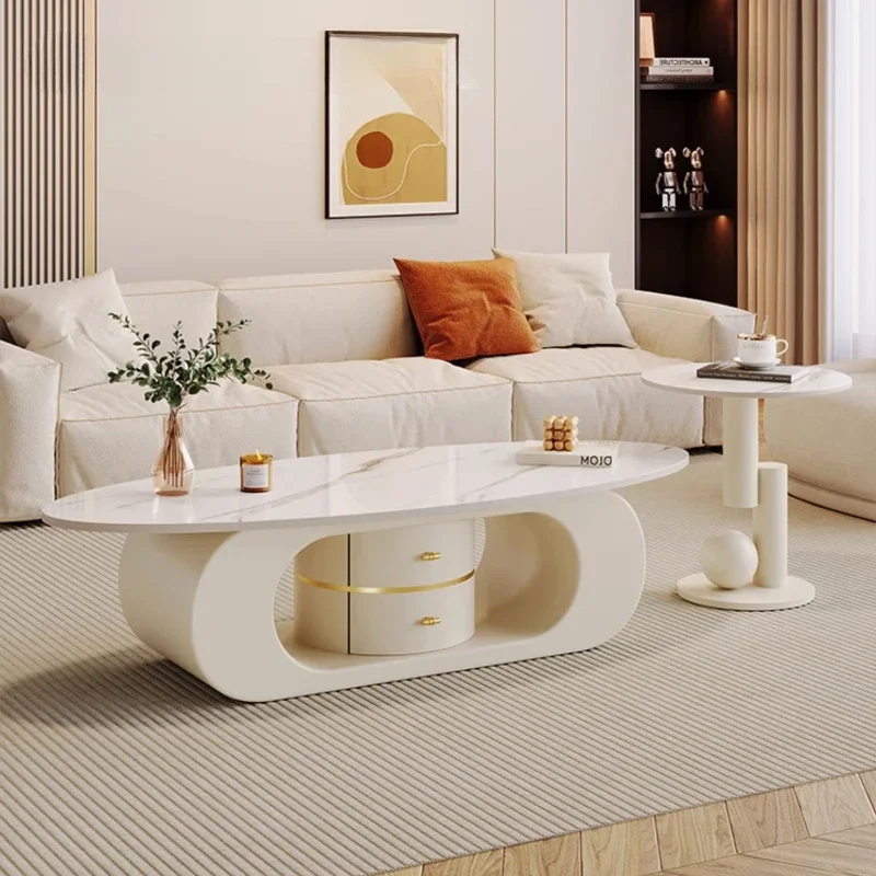 

Nordic Modern Luxury Coffee Tables Storage Hardcover Clear Living Room Coffee Table Small White Tavolino Da Salotto Furniture