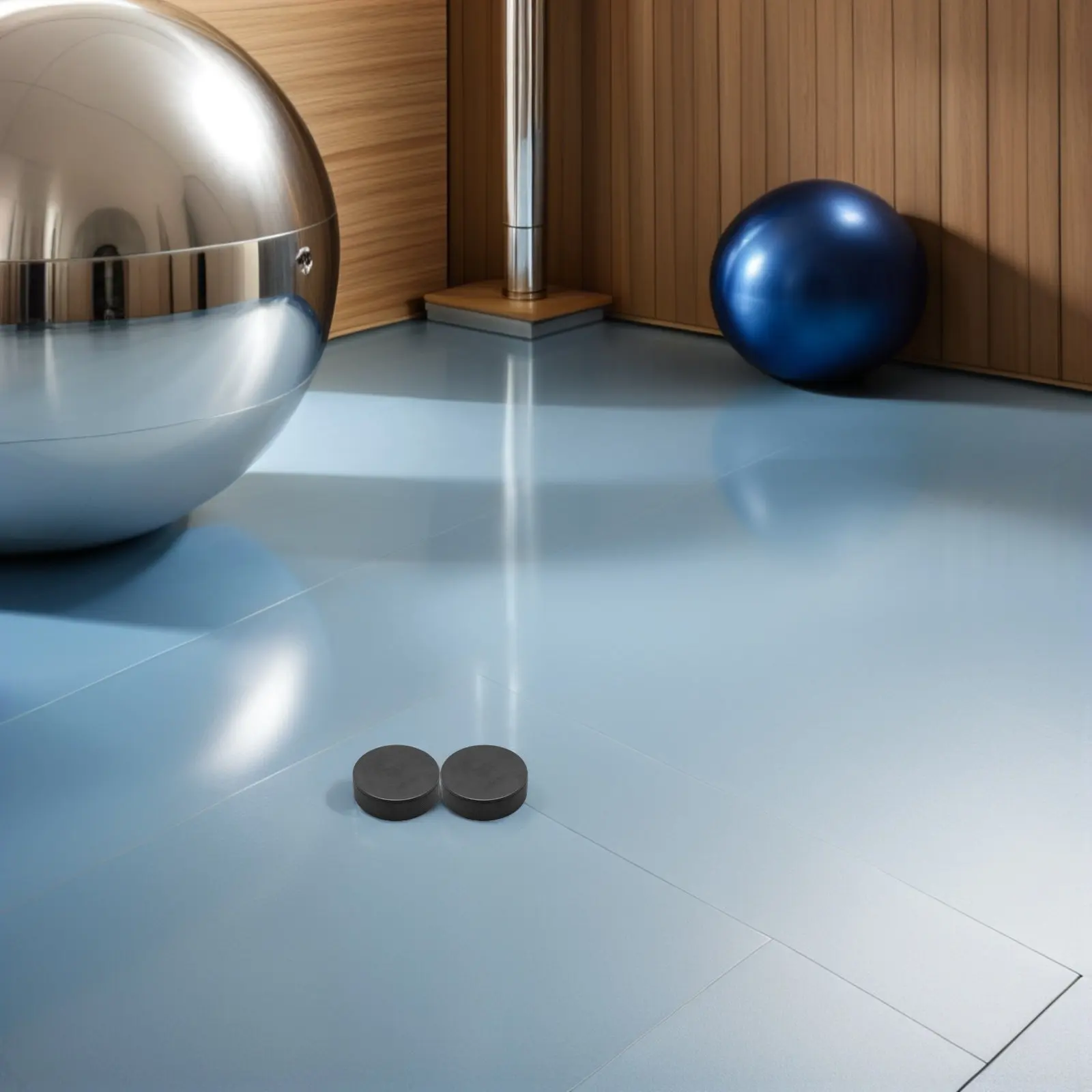 

2 шт. хоккейных шайб из полиуретана: высококачественные, плоские, с противоскользящей текстурой, для тренировок и игр в помещении