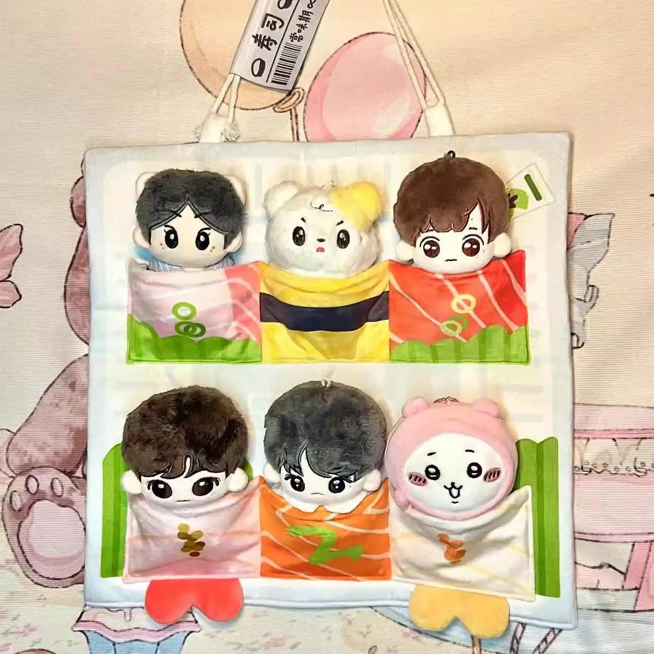 Anime Kawaii 10cm Plush Doll Hanging Bag Decorative Ornaments Chiikawa Hachiware Nagano Cartoon Cotton Doll Toy Storage Bag Gift