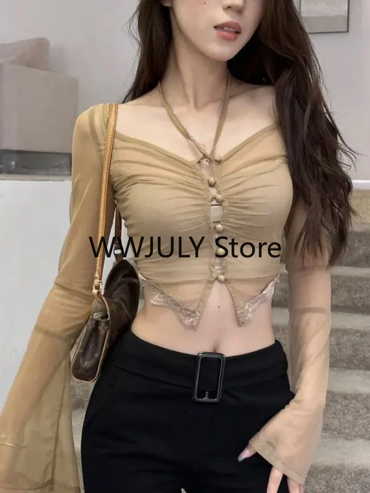 Conjunto de 2 peças de tops finos para mulheres, blusa casual para senhora do escritório, roupa sexy, moda coreana, roupas chiques, vermelho, Y2K,