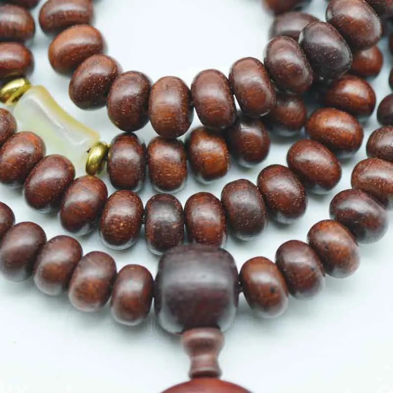 African Pterocarpus Santalinus Abacus Beads Luminous Lucky Pendant Men's and Women's Luminous Festival Height Wooden Cultural Ar