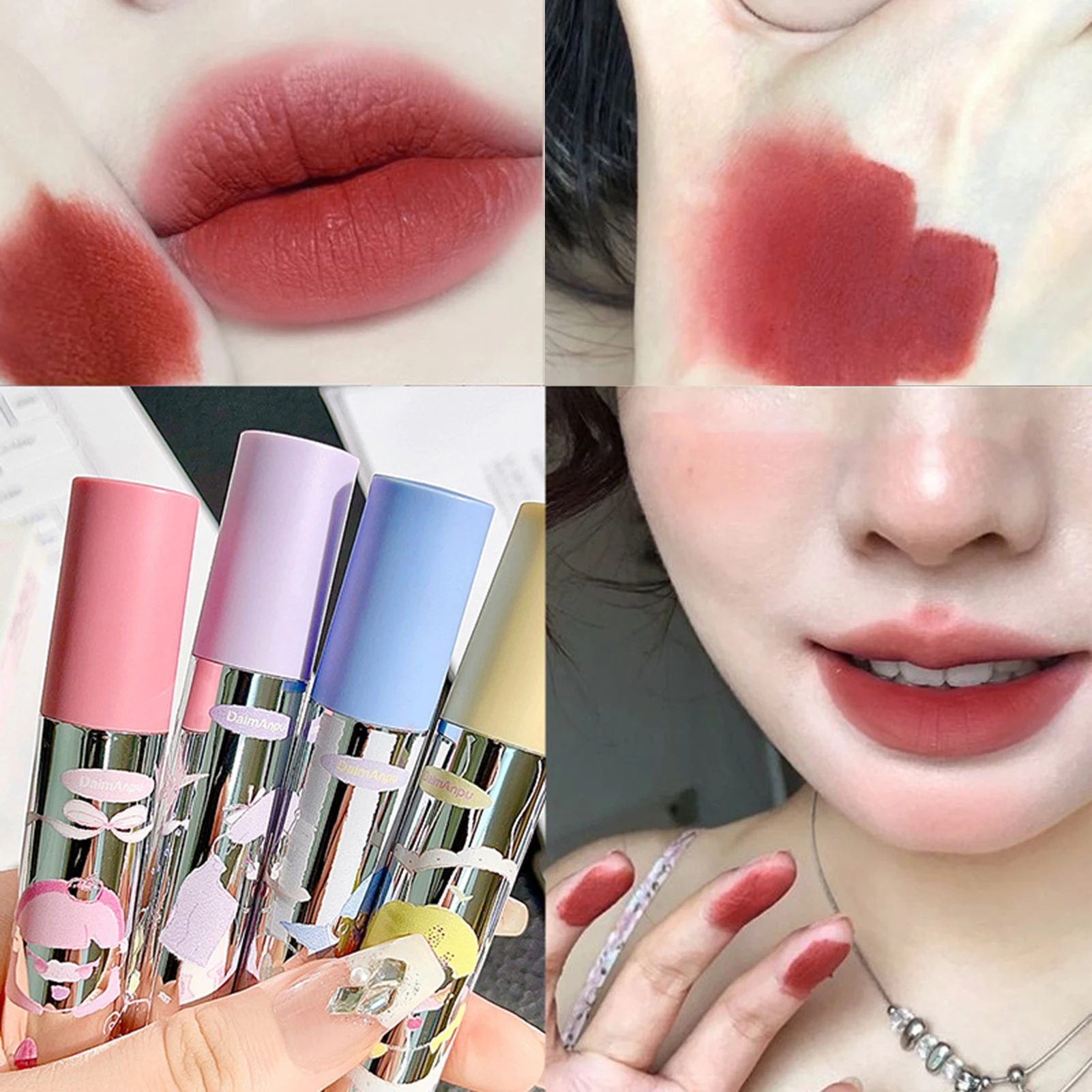 Moisturizing Matte Liquid Lipstick Moisturizing Velvet Lip Tint Lip Stain for Women and Girl Party Activity