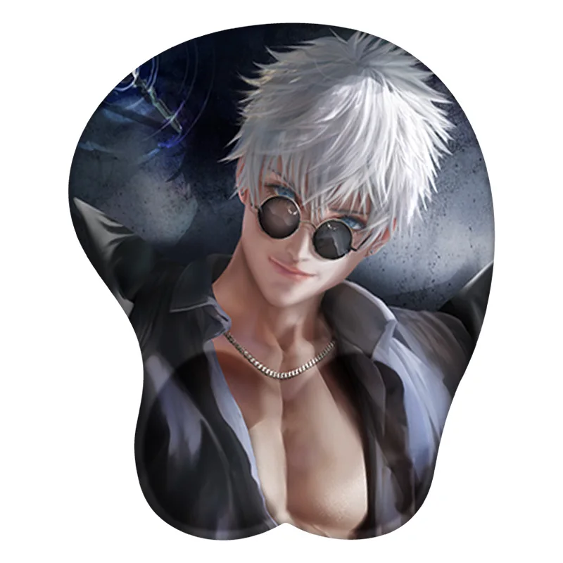 Gojou Satoru 3D Mouse Pad Anime Mousepad Wrist Rest Silicone Sexy Creative Gaming Mat Gift