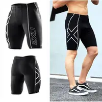 Mallas deportivas de compresión para hombre, pantalones cortos elásticos de secado rápido, talla grande, para correr y entrenar
