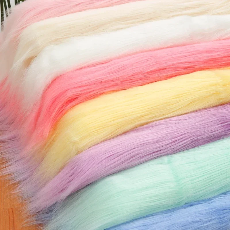 25x45cm 9cmPile Faux Fur Fabric For Sewing Doll Toy Beard Hair DIY Patchwork Material Accessories Home Decoration Cosplay Fabric