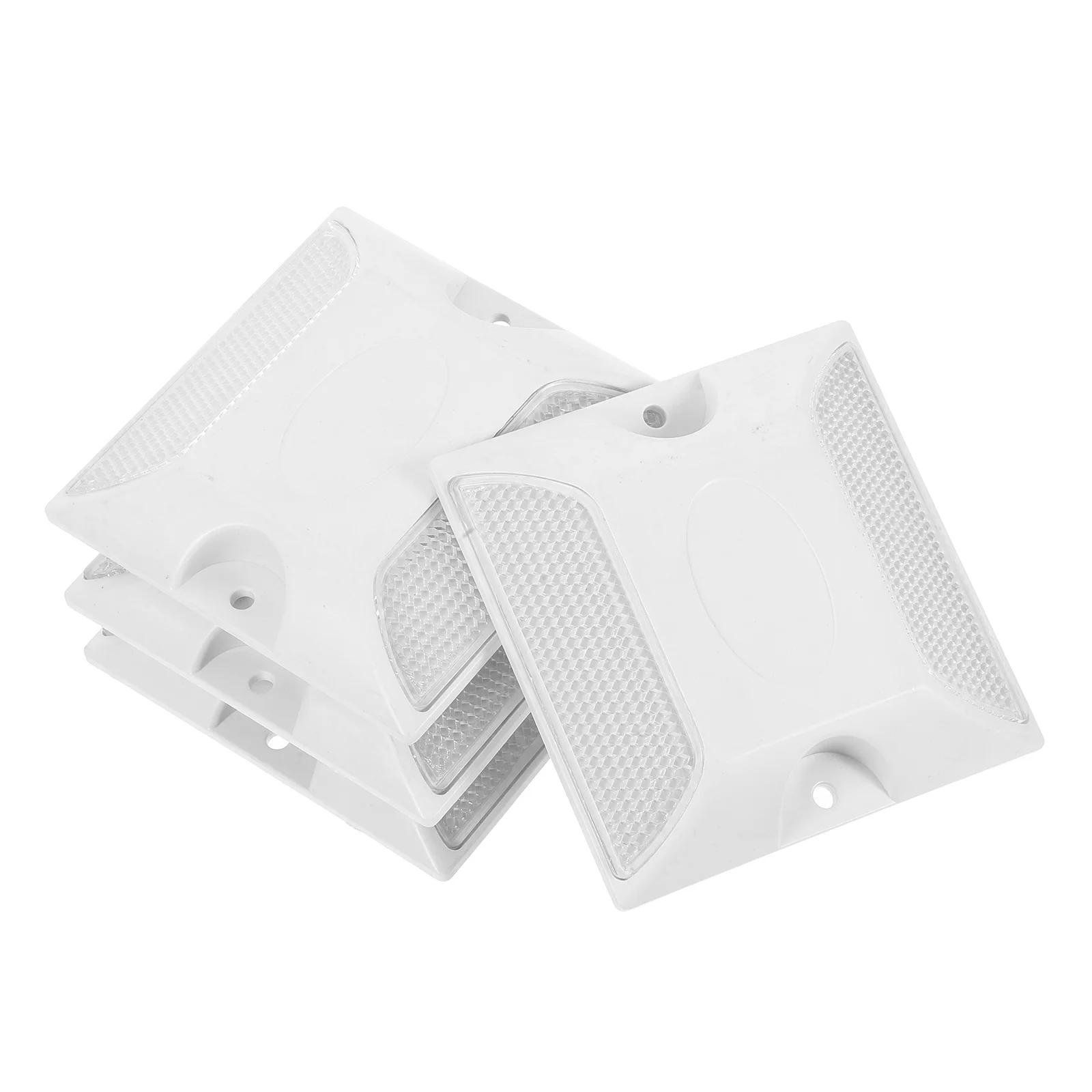 4 قطعة ترصيع الطريق العاكسة أثار ABS علامات الرصيف عاكسات الممر عاكسات السلامة عالية الوضوح للسيارة