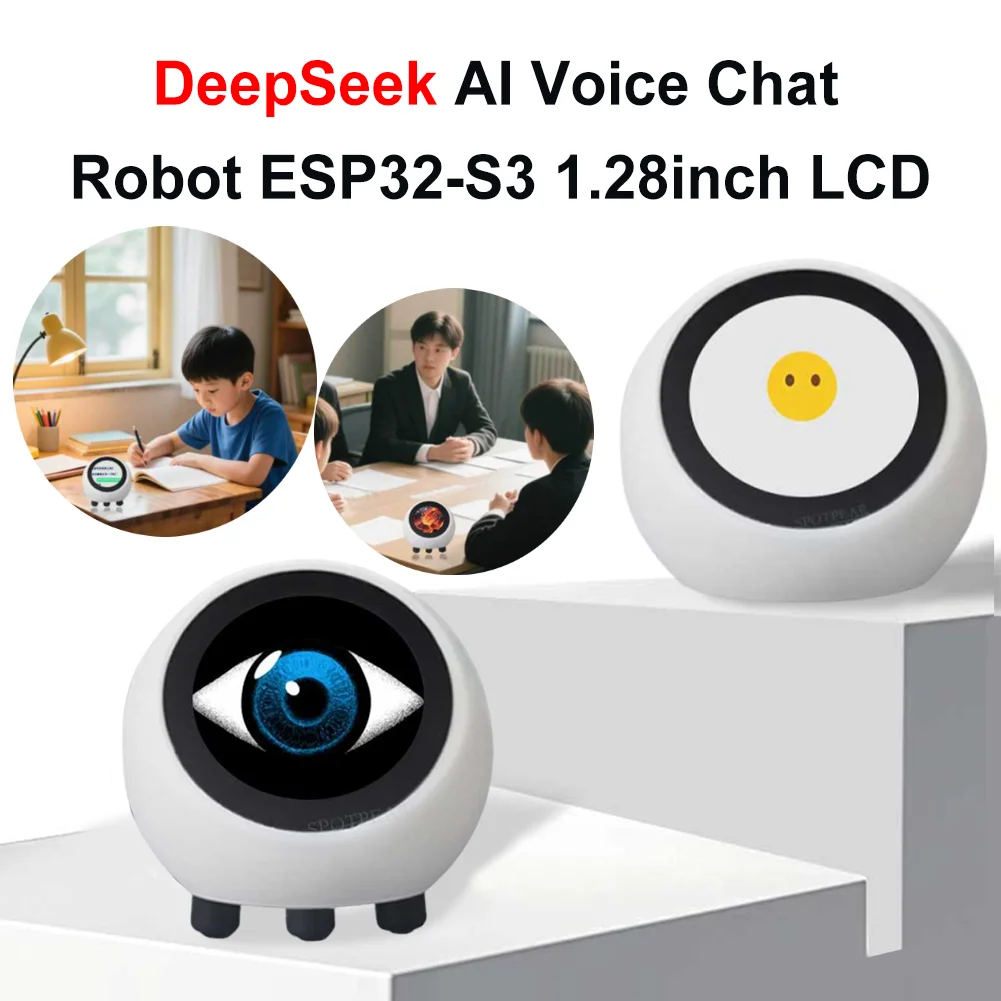 

Upgraded XiaoZhi AI Voice Chat Robot DeepSeek ESP32-S3 N16R8 Development Board WiFi BT BLE5 1.28" LCD Display ESP Home Assistant