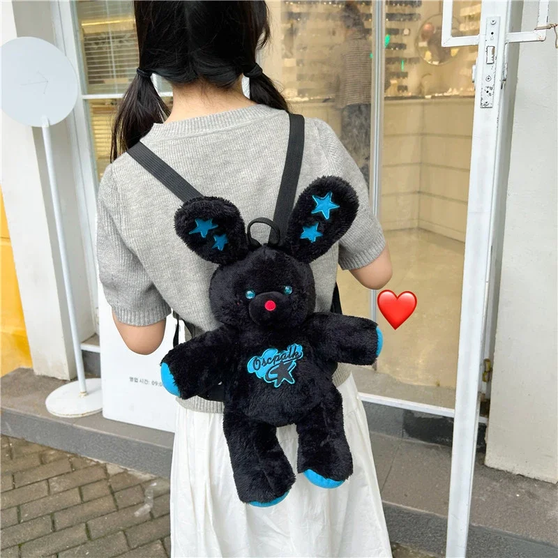 Big Cartoon Rabbit peluche zaino per Lady Girls Japan Style Kawaill Bag 2023 New Doll Shoulder Crossbody Bag Casual Phone Purse