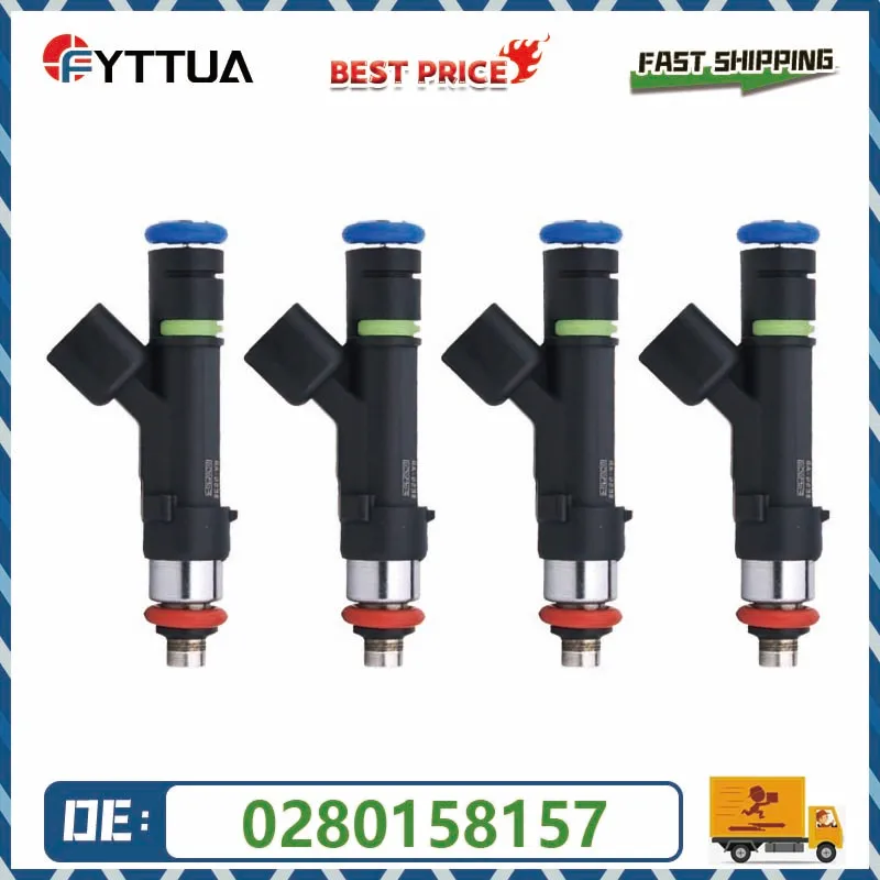 

4pcs Fuel injector 0280158157 for Ford Mazda Fusion 3 5 6 Miata 2.5L 8E5G-AB OEM Car Engine Injectors Fuel Injection Kits